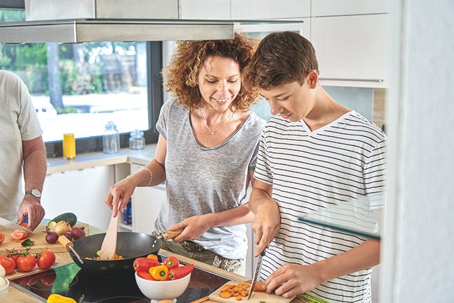 cooking meals together for nutritional support