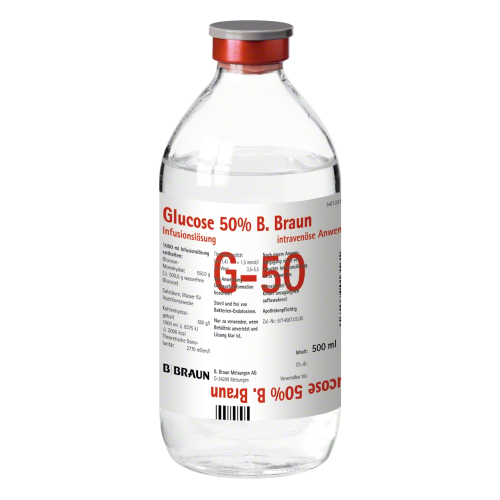 Glucose 500 mg/mL B. Braun Solution for Infusion